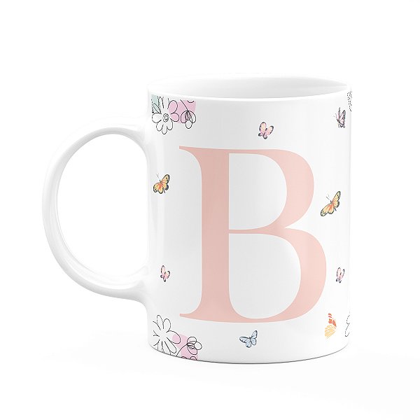 Caneca Especial Mulheres - Inicial do nome letra B
