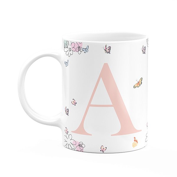 Caneca Especial Mulheres - Inicial do nome letra A