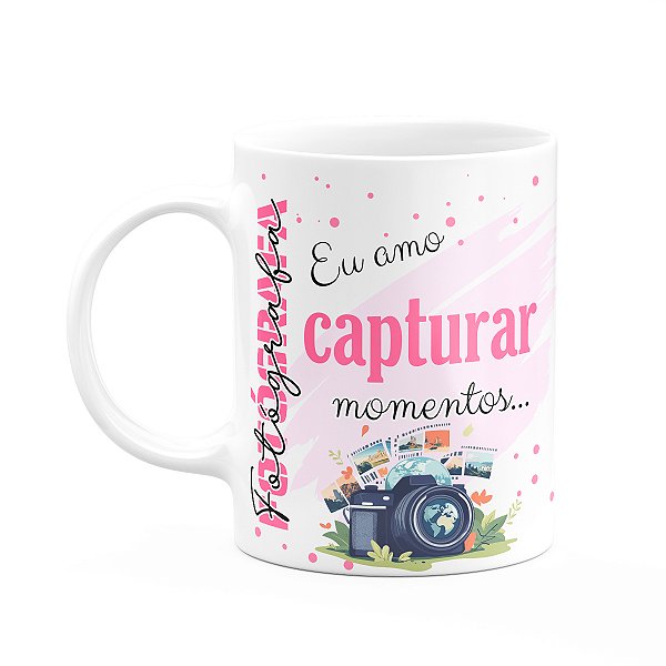 Caneca de Profissões - Sou fotógrafa - 325ml - branca