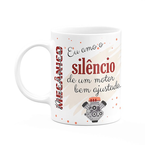 Caneca de Profissões - Sou mecânico - 325ml - branca
