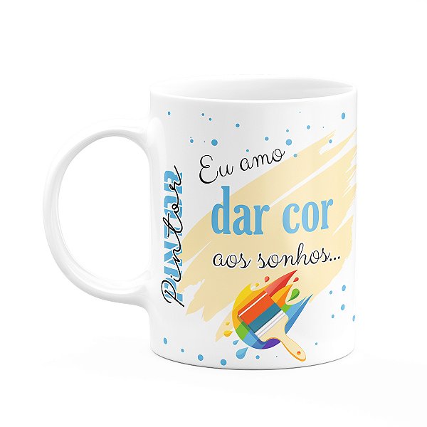 Caneca de Profissões - Sou pintor - 325ml - branca