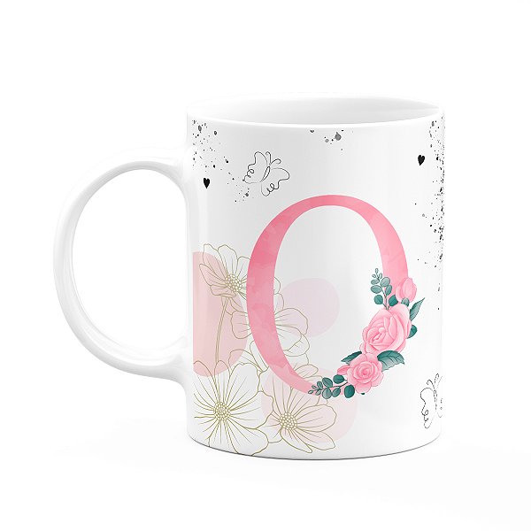 Caneca Motivação - com inicial do nome letra O - 325ml