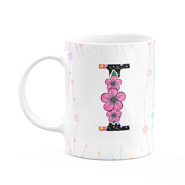 Caneca Today - com inicial do nome letra I - 325ml