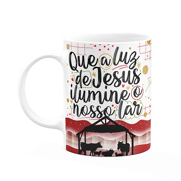 Caneca Natal abençoado - Que a luz ilumine nosso lar - M2