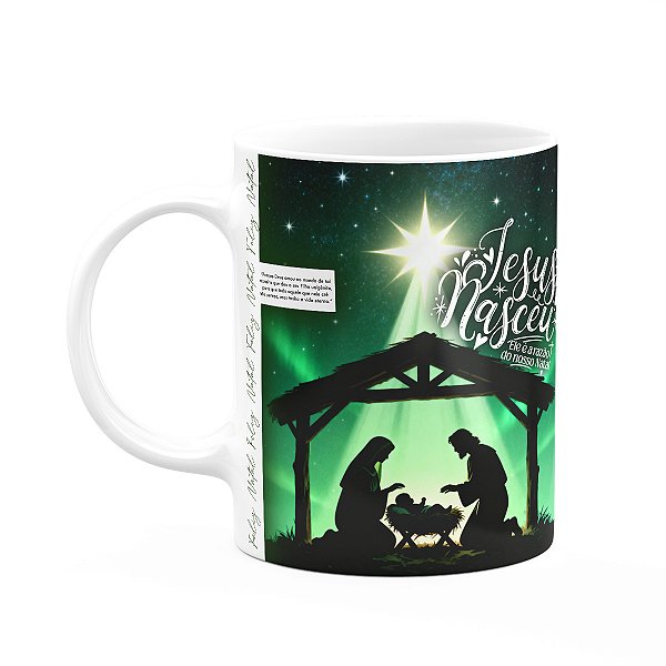 Caneca Natal abençoado - Jesus nasceu - Isaias 9:6 - M2