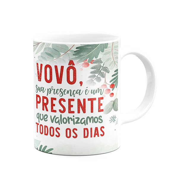 Caneca Natal Família - Feliz natal Vovô - 325ml