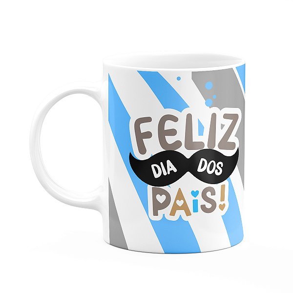 Caneca Pais - Feliz dia dos pais - 325ml - branca