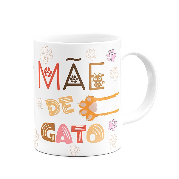 Caneca Mães - Mãe de gato - Feliz dia das mães - 325ml