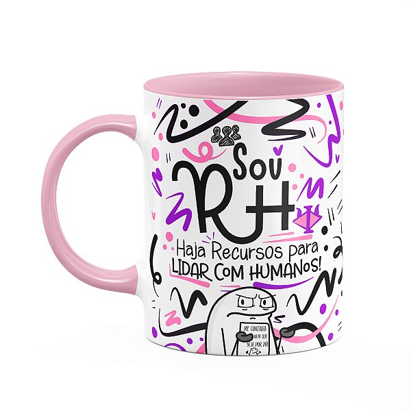 Caneca Flork Profissões - Sou Recursos Humanos - M2 B-pink