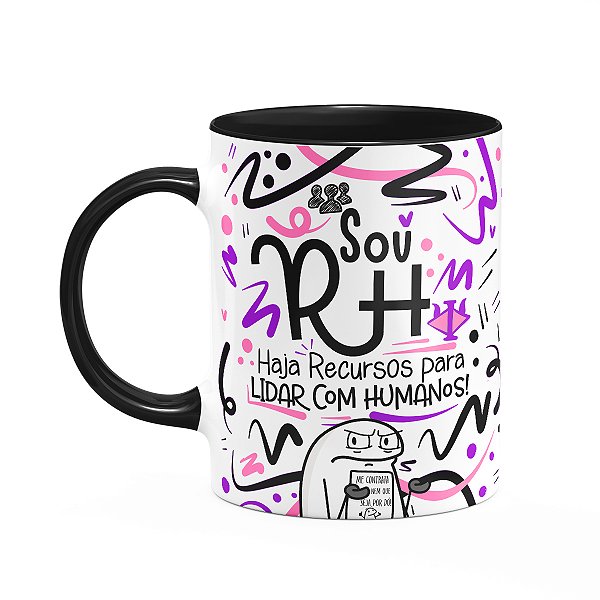 Caneca Flork Profissões - Sou Recursos Humanos - M2 B-black