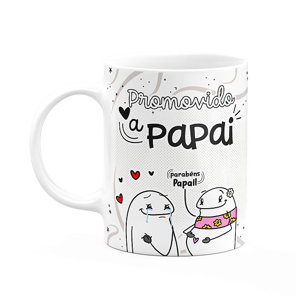Caneca Divertida Flork - Promovido a Papai - 325ml