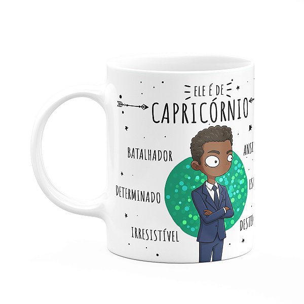Caneca Signos Cartoon - Ele é de Capricórnio - M2 - 325ml