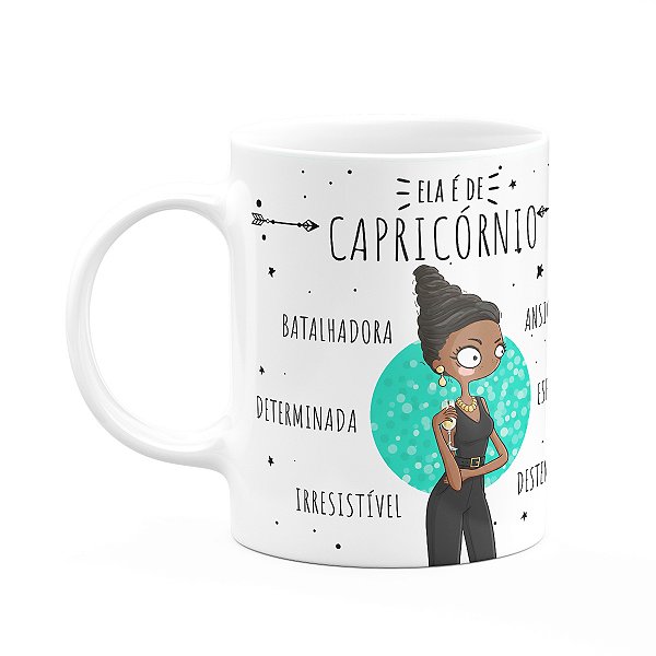 Caneca Signos Cartoon - Ela é de Capricórnio - M2 - 325ml