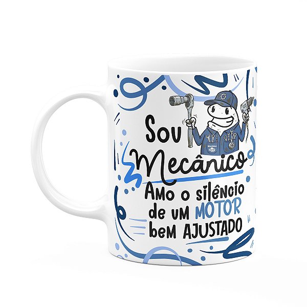 Caneca Flork Profissões - Sou Mecânico - 325ml