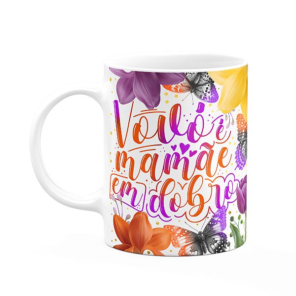 Caneca Dia das Mães - Vovó é mamãe em dobro - 325ml - M1