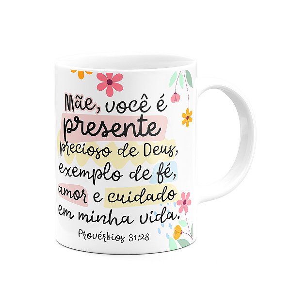 Caneca Mães, feliz dia! - Presente precioso de Deus - 325ml