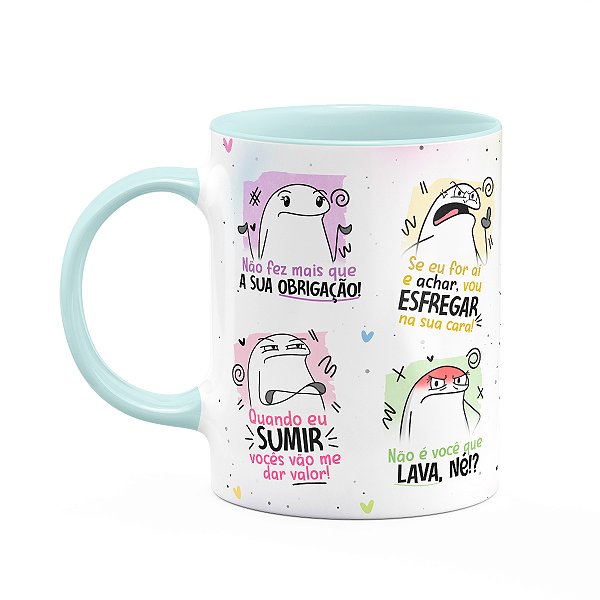 Caneca Flork Mães - Falas de mãe! - Baby Blue - 325ml