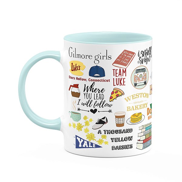Caneca Geek Icons Moments - Gilmore gilrs - Baby blue