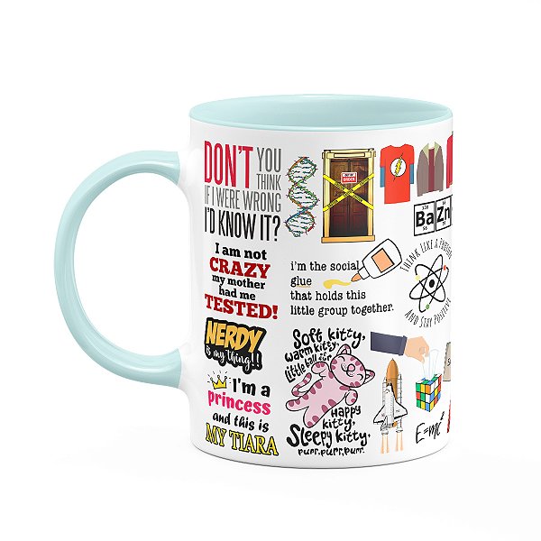 Caneca Geek Icons Moments - The Big bang Theory - Baby blue