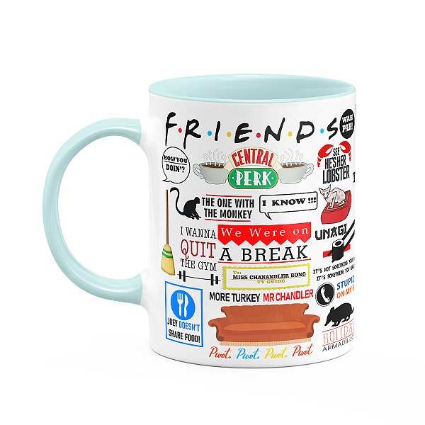 Caneca Geek Icons Moments - Friends - Baby blue