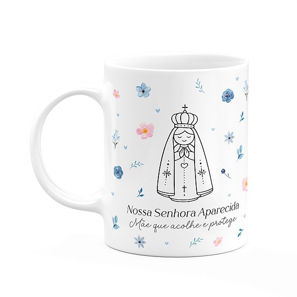 Caneca Religiosa Santinhos - Nossa senhora Aparecida - 325ml
