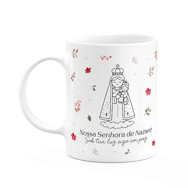 Caneca Religiosa Santinhos - Nossa senhora de Nazaré - 325ml