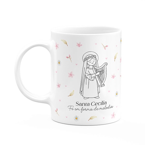 Caneca Religiosa Santinhos - Santa Cecília
