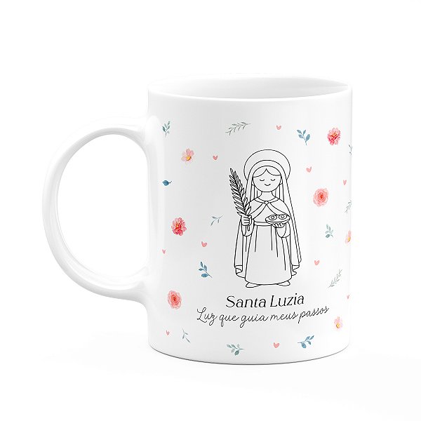 Caneca Religiosa Santinhos - Santa Luzia