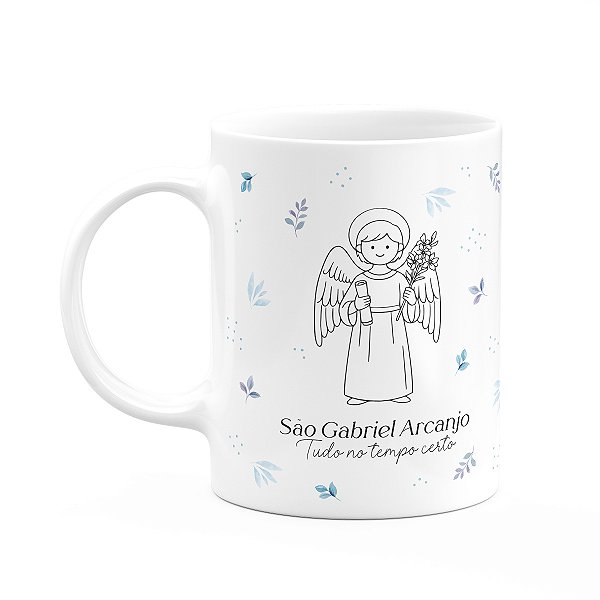 Caneca Religiosa Santinhos - São Gabriel Arcanjo - 325ml