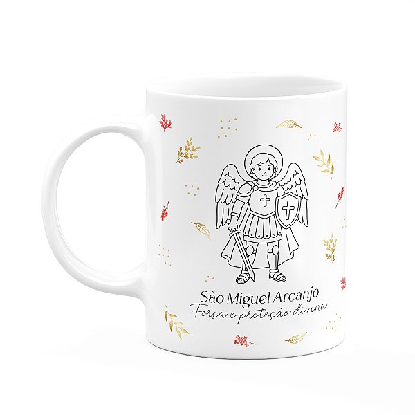 Caneca Religiosa Santinhos - São Miguel Arcanjo - 325ml