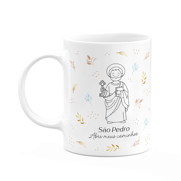 Caneca Religiosa Santinhos - São Pedro - 325ml