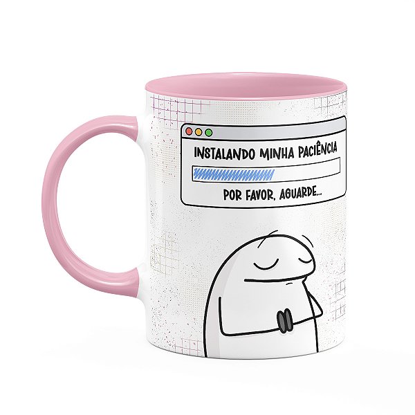 Caneca Divertida Flork - Instalando paciência - B-pink