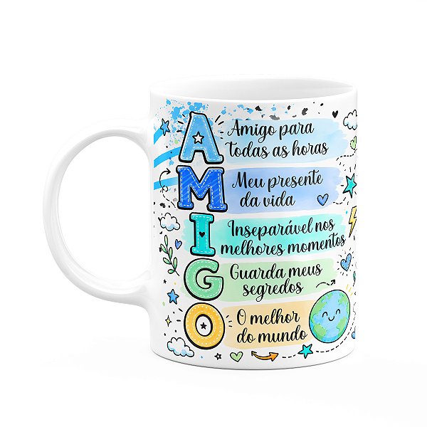 Caneca Amizade - Definição da palavra amigo