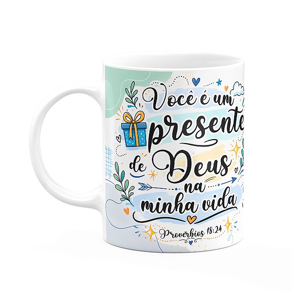 Caneca Amizade - Você é presente de Deus na minha vida