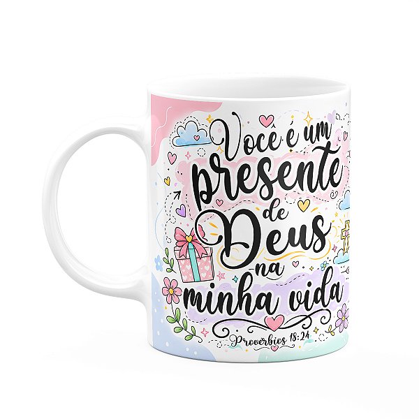 Caneca Amizade - Você é presente de Deus na minha vida - M2