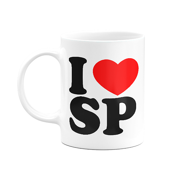 Caneca I Love SP - São Paulo - 325ml branca (Saldo)