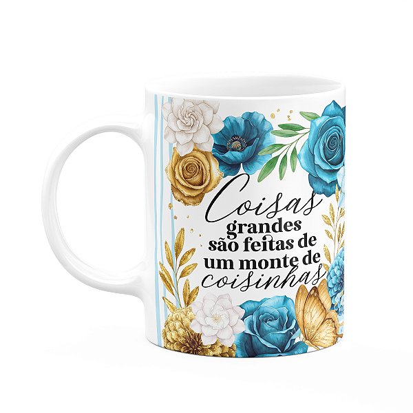 Caneca Floral Positividade - Coisas Grandes