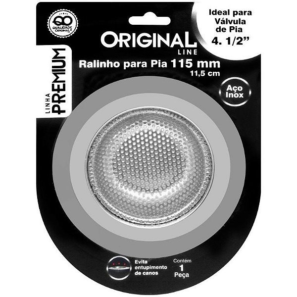 RALINHO PARA PIA 115 MM PREMIUM - INOX