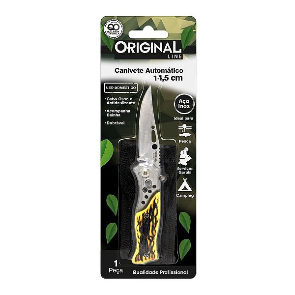 CANIVETE AUTOMÁTICO 14.5 CM CABO OSSO