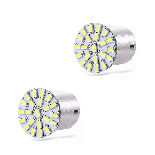 Lampada 22 Led Ba15s 2 Polo Branca
