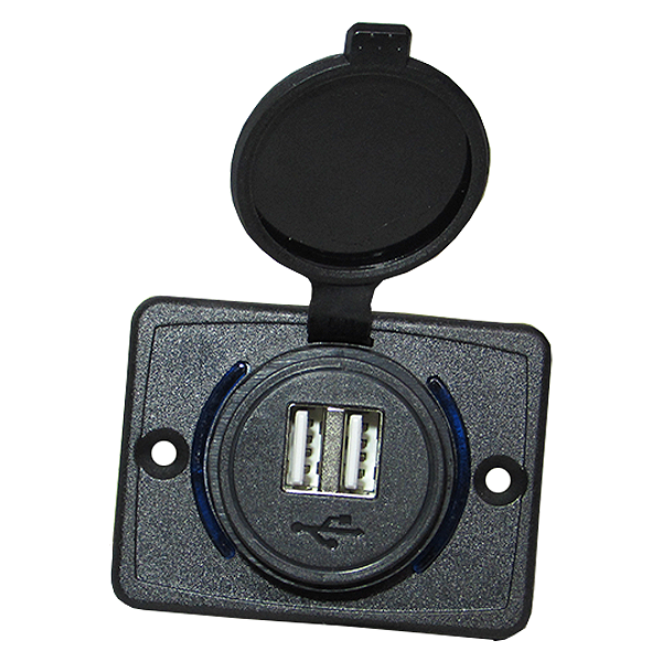 Tomada Carregador Veicular Usb 12v 24v AZUL