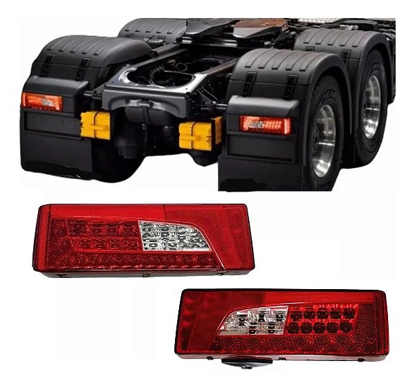 PAR Lanterna Traseira Led Compativel Scania Streamline