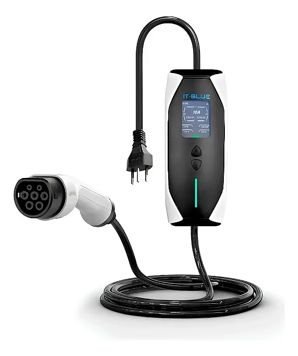 Carregador Carro Elétrico 3,5kw 110/220v Portátil Tipo 2 5m