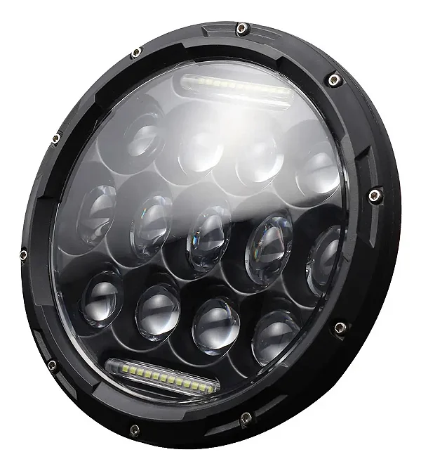 Farol de LED Redondo 65W Luz de Trabalho Off-Road 7 Polegadas