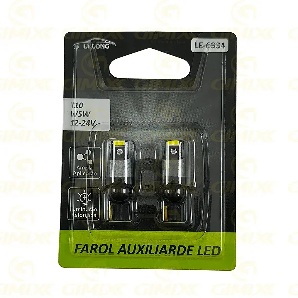 Lâmpada Led T10 12-24v Canbus Branco