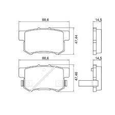 PASTILHA FREIO TRASEIRA CIVIC 1.6 16V 99/00 1.7 16V 01/06 EXS/ LXS 07/..  (VARGA)