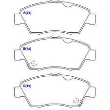 PASTILHA FREIO CIVIC 1.5/1.6 95/.. CRX 1.6 92/.. 16V