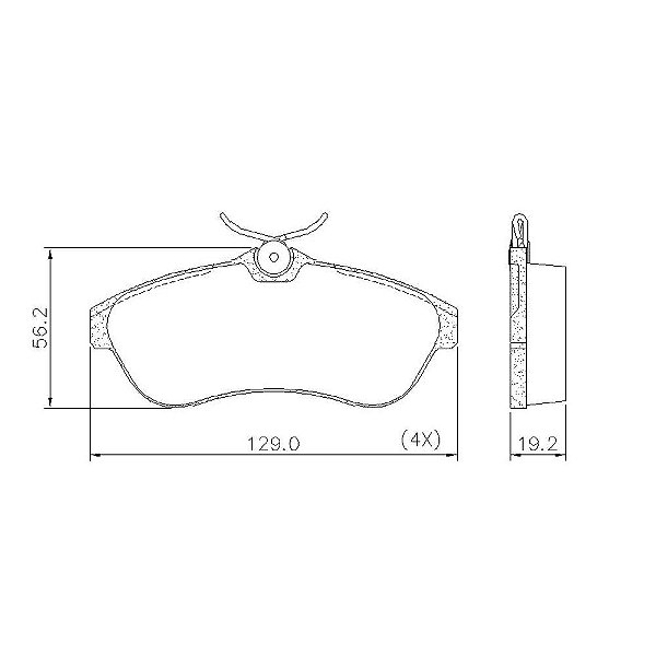 PASTILHA FREIO CITROEN C3 1.4/ 1.6 16V 02/..