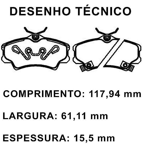 PASTILHA FREIO CIVIC 1.6 16V 99/00 1.7 16V 01/06 EXS/ LXS 07/..  (VARGA)