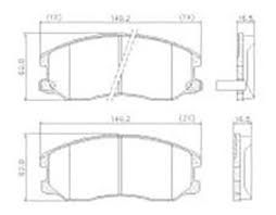 PASTILHA FREIO CAPTIVA 2.4/ 3.6 4X2 3.6 4X4 09/..